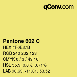 カラーコード: Pantone 602 C | qconv.com