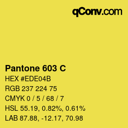 カラーコード: Pantone 603 C | qconv.com