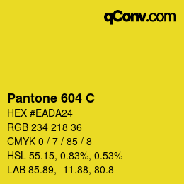 カラーコード: Pantone 604 C | qconv.com