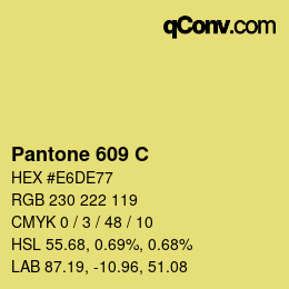 Código de color: Pantone 609 C | qconv.com