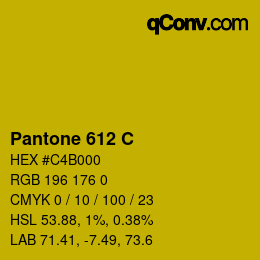 颜色代码: Pantone 612 C | qconv.com