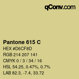 Code couleur: Pantone 615 C | qconv.com