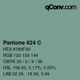 カラーコード: Pantone 624 C | qconv.com