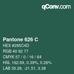 カラーコード: Pantone 626 C | qconv.com