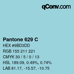 Code couleur: Pantone 629 C | qconv.com