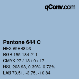 Code couleur: Pantone 644 C | qconv.com