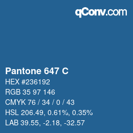 Farbcode: Pantone 647 C | qconv.com