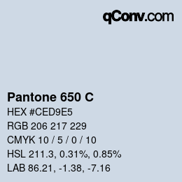 カラーコード: Pantone 650 C | qconv.com