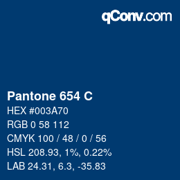 Farbcode: Pantone 654 C | qconv.com