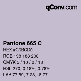 カラーコード: Pantone 665 C | qconv.com