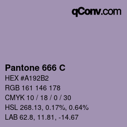 カラーコード: Pantone 666 C | qconv.com