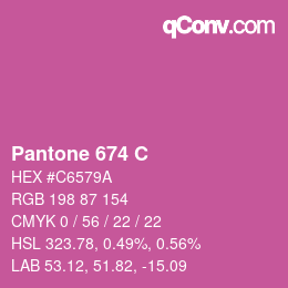 カラーコード: Pantone 674 C | qconv.com