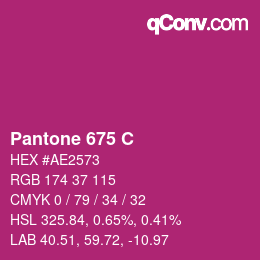 Color code: Pantone 675 C | qconv.com