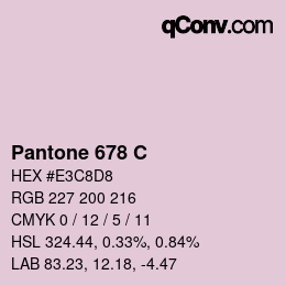 颜色代码: Pantone 678 C | qconv.com