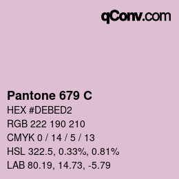 カラーコード: Pantone 679 C | qconv.com