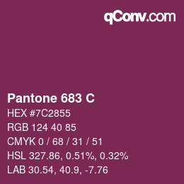 Code couleur: Pantone 683 C | qconv.com