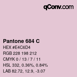 颜色代码: Pantone 684 C | qconv.com