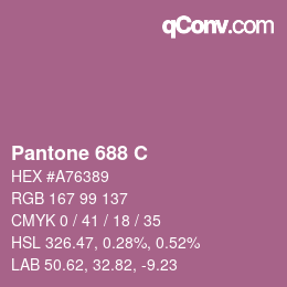 カラーコード: Pantone 688 C | qconv.com