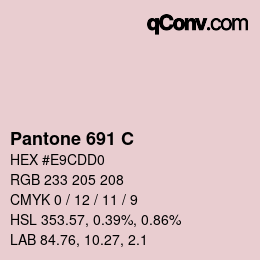 Code couleur: Pantone 691 C | qconv.com