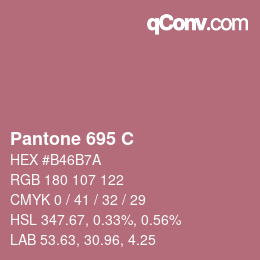 颜色代码: Pantone 695 C | qconv.com