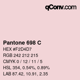 Code couleur: Pantone 698 C | qconv.com