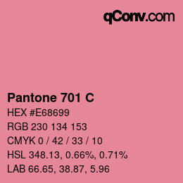 Code couleur: Pantone 701 C | qconv.com