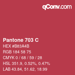 Code couleur: Pantone 703 C | qconv.com