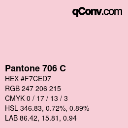 カラーコード: Pantone 706 C | qconv.com