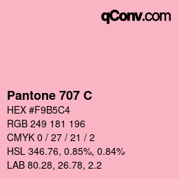 カラーコード: Pantone 707 C | qconv.com