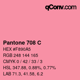 カラーコード: Pantone 708 C | qconv.com