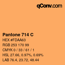 カラーコード: Pantone 714 C | qconv.com