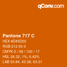 Code couleur: Pantone 717 C | qconv.com