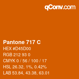 颜色代码: Pantone 717 C | qconv.com