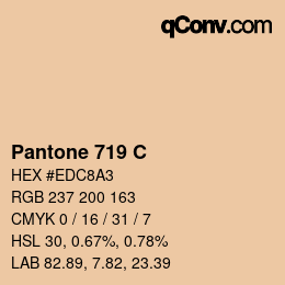 Code couleur: Pantone 719 C | qconv.com