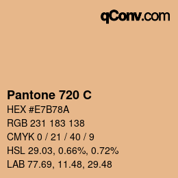 カラーコード: Pantone 720 C | qconv.com