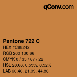 Code couleur: Pantone 722 C | qconv.com