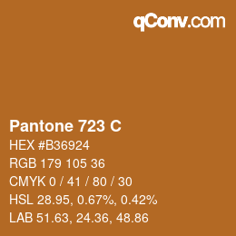 カラーコード: Pantone 723 C | qconv.com