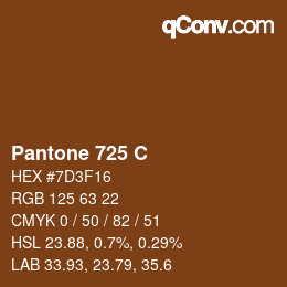 カラーコード: Pantone 725 C | qconv.com