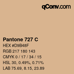 Code couleur: Pantone 727 C | qconv.com