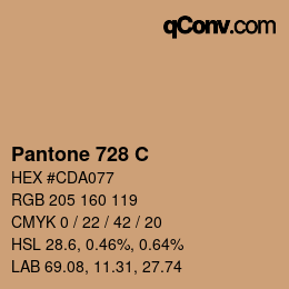 カラーコード: Pantone 728 C | qconv.com