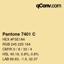 颜色代码: Pantone 7401 C | qconv.com