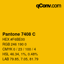 カラーコード: Pantone 7408 C | qconv.com