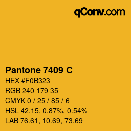 Code couleur: Pantone 7409 C | qconv.com