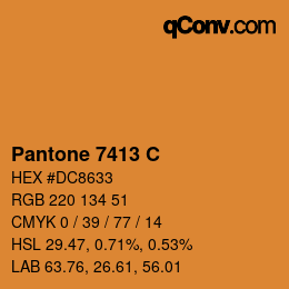 カラーコード: Pantone 7413 C | qconv.com