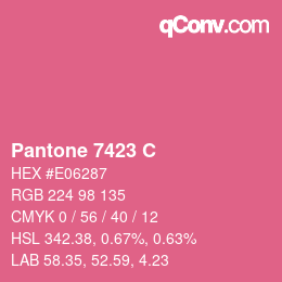カラーコード: Pantone 7423 C | qconv.com