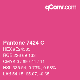 Farbcode: Pantone 7424 C | qconv.com