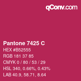 Code couleur: Pantone 7425 C | qconv.com