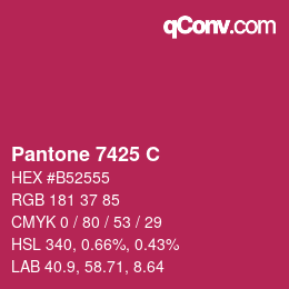 カラーコード: Pantone 7425 C | qconv.com