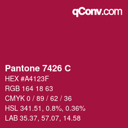 Farbcode: Pantone 7426 C | qconv.com