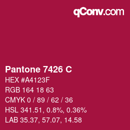 カラーコード: Pantone 7426 C | qconv.com